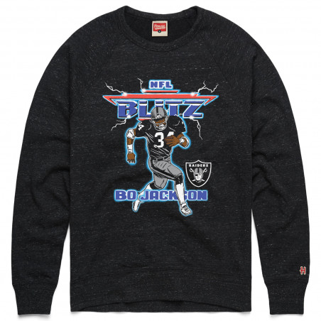 HOMAGE NFL BLITZ BO JACKSON CREWNECK SWEATSHIRT