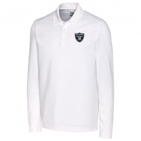 CUTTER & BUCK RAIDERS ADVANTAGE TRI-BLEND PIQUE LONG SLEEVE POLO