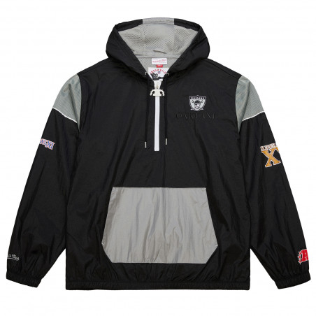 MITCHELL & NESS OAKLAND RAIDERS 3.0 ANORAK HALF ZIP PULLOVER